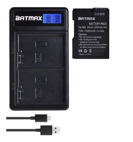 Bateria Nikon En-el14 + Carregador D5200 D5100 D5500 D3400