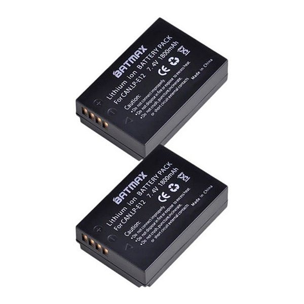 Kit 2 Bateria Lp-e12 Batmax P Canon M50 Sl1 M10 Kiss X7 100d