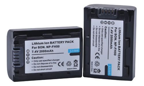 Kit 2 Baterias Bateria Np-fh50 Para Sony Tg1 Tg2 Tg5 Tg7
