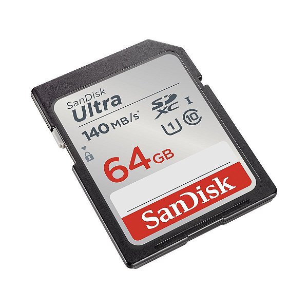 Cartão De Memória Sandisk SDXC Ultra 64gb 140mb/s Classe 10