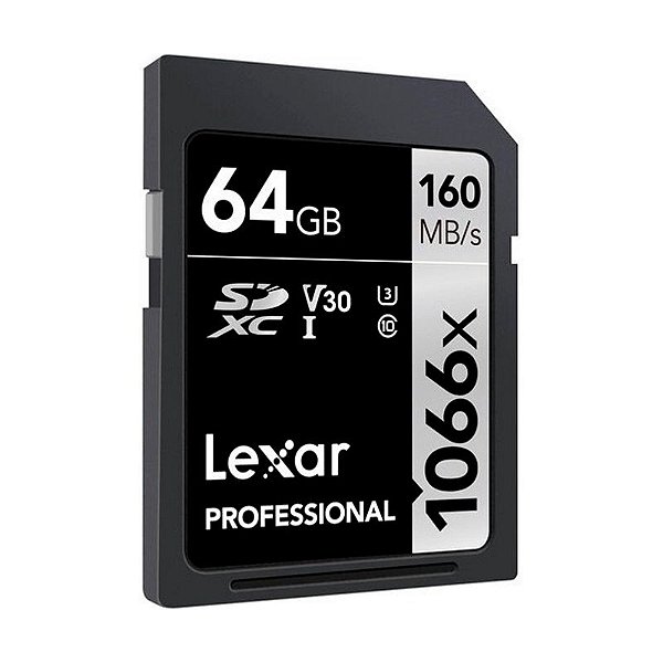 Cartão de Memória Lexar 64gb 4k V30 160mbs Profissional