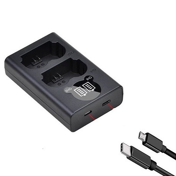 Carregador Duplo Bateria Np-w235 - Fuji Fujifilm Xt-4 Batmax