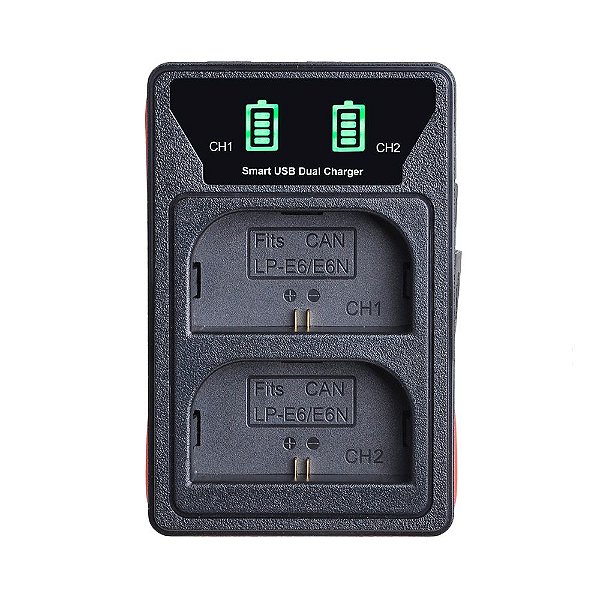 Carregador LP-E6 Para Câmera Canon R R5 R6 R7 60d 6d Mk Ii