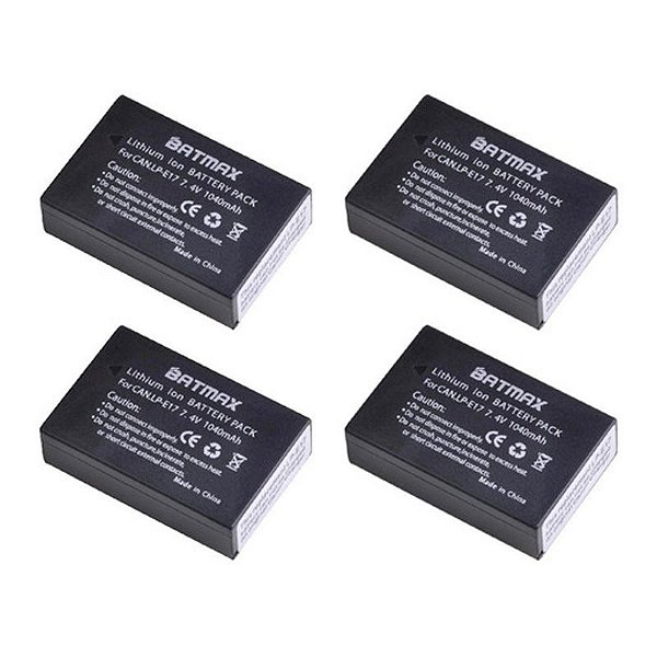 Kit 4 Bat Batmax Lp-e17 - Canon Rp T6i T7i Sl2 Sl3 M3 M5 M6
