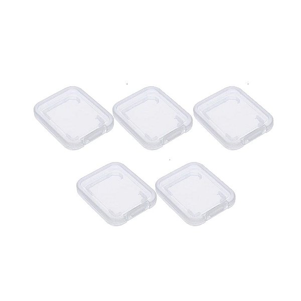 Kit 5 Case Transparente Para Proteger Cartão De Memória