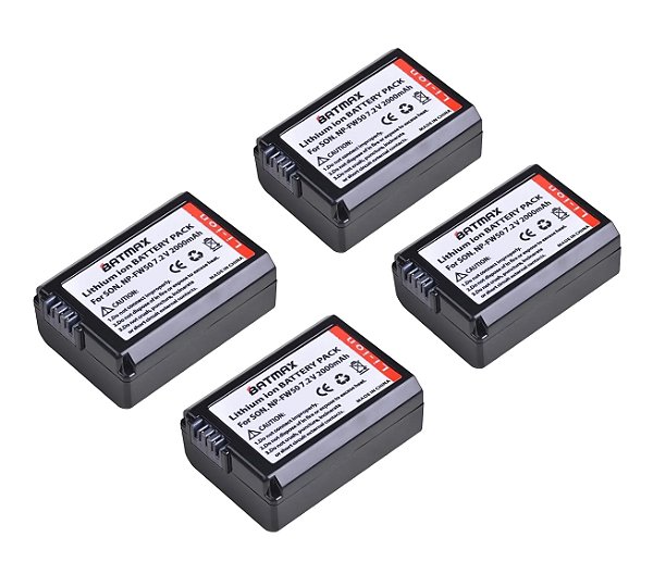 4 Baterias Np-fw50 Para Câmeras Sony A6000 A6300 A6500 A7S ZV-E10