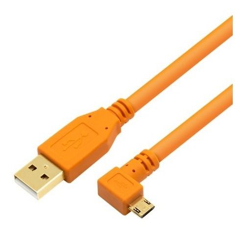 Cabo Usb P/ Micro Usb 8m - Sony A7s A7r2 A6500 Canon Sl3 90d - Laranja