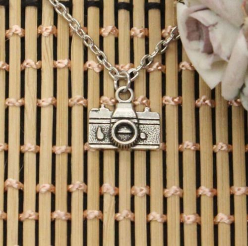 Colar Câmera Gargantilha Prata Feminina e Masculina