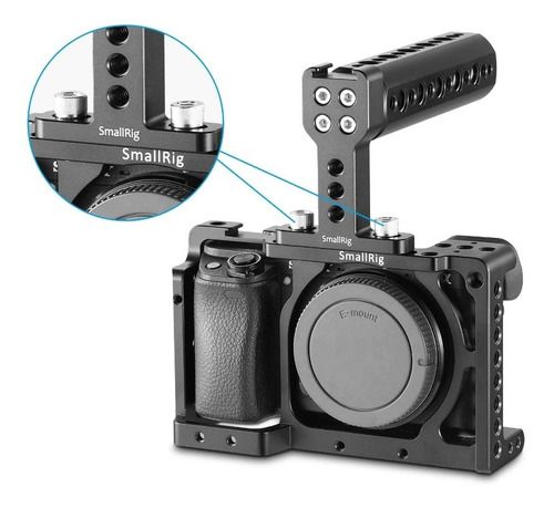 Smallrig Gaiola Cage A6000 A6500 A6300 +pegada Alça Superior