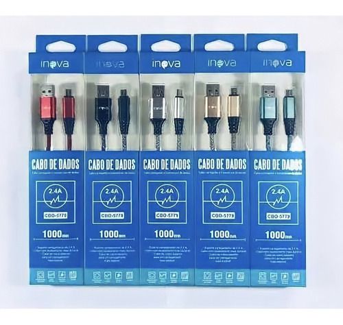 Cabo Micro Usb (tipo B) Para Dados E Carregador Inova 1m
