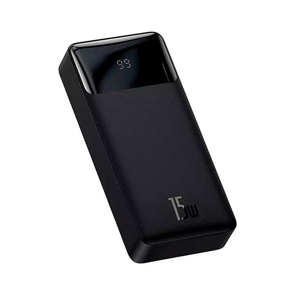 Power Bank Turbo 15W Bipow Display 30.000mAh Preto - Baseus