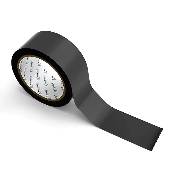 Fita Adesiva Colorida Preta 45MM P/ Demarcação 40 Metros