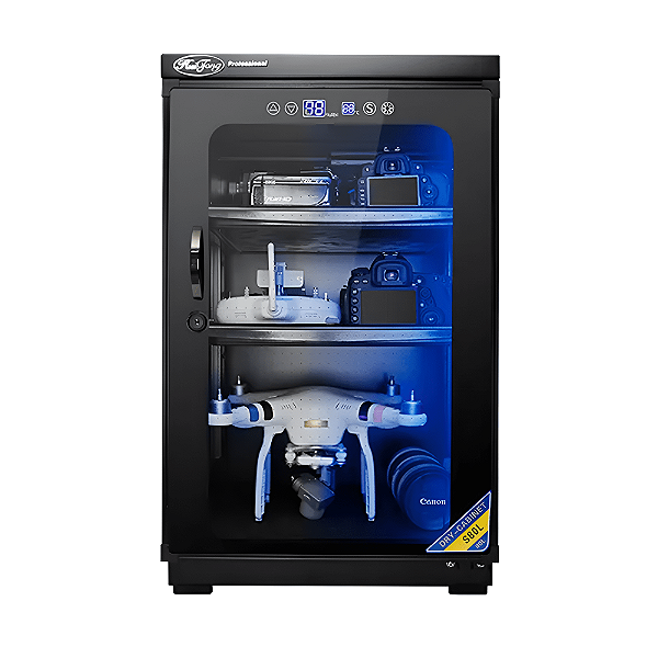 Desumidificador Dry Box Câmera e Lente Armário 80L com LED