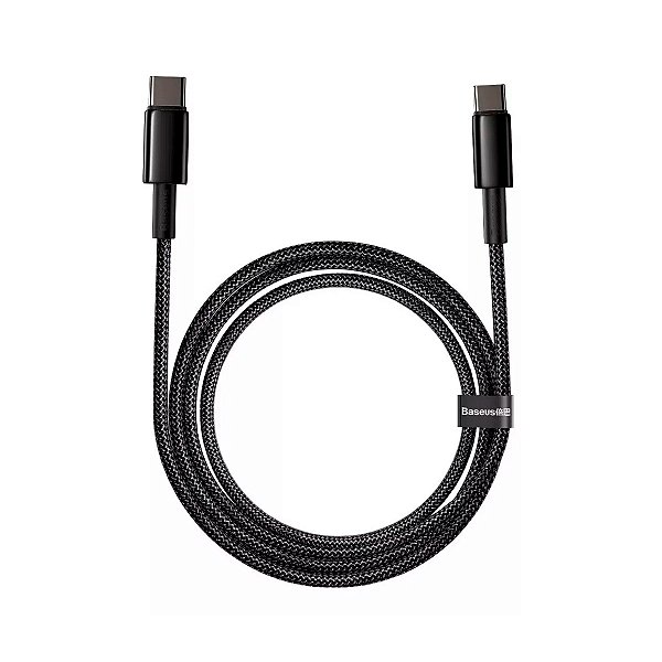Cabo Turbo Calufe 100w 1 metro Tipo C para Tipo C Baseus