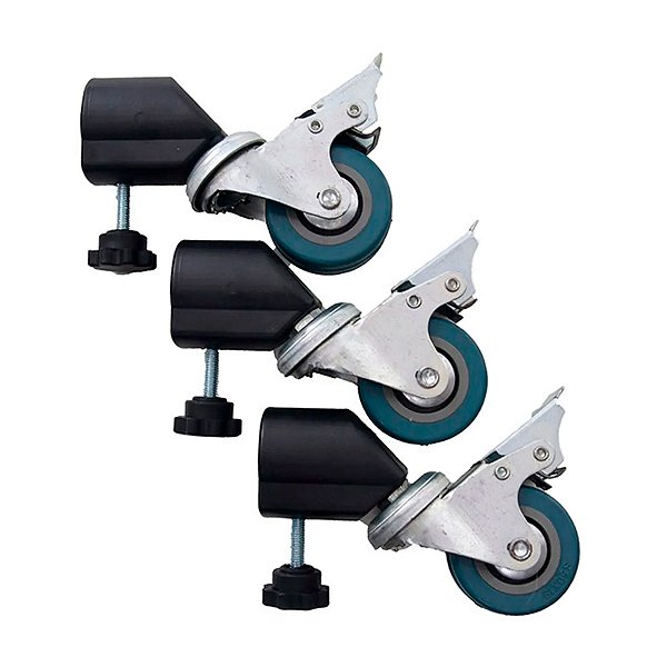 Rodinhas Para Tripé de Iluminação Greika (Kit de 3 Peças)