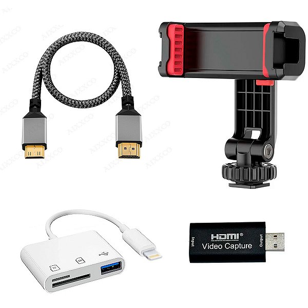 Kit Transforme Celular Lightning em Monitor Externo P/ Canon