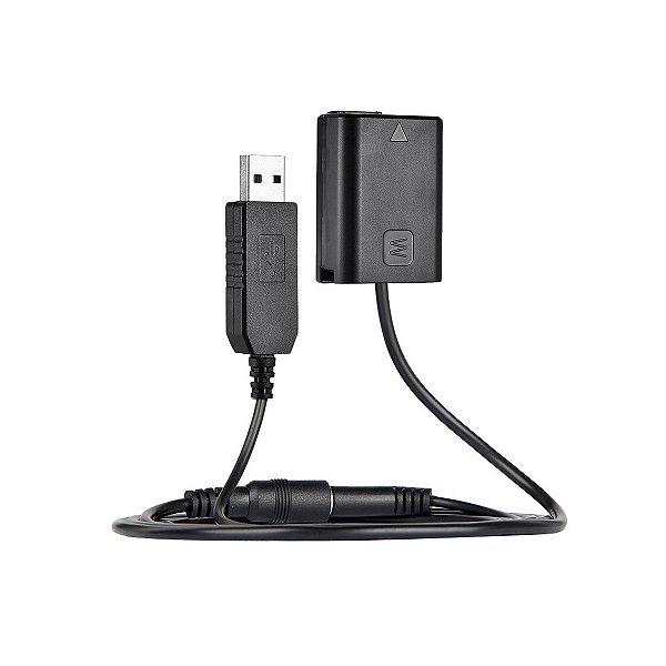 Bateria Dummy NP-FW50 Saída + Cabo De Alimentação USB 1,5M