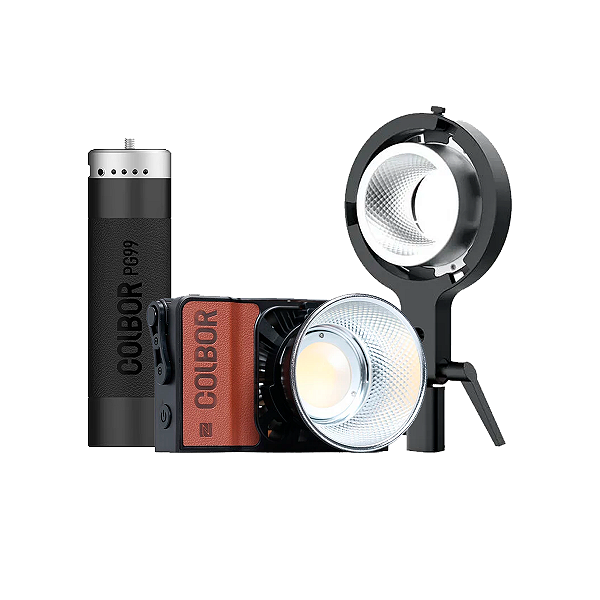 Iluminador W100 Bicolor + Grip e Bateria + Adaptador Bowens