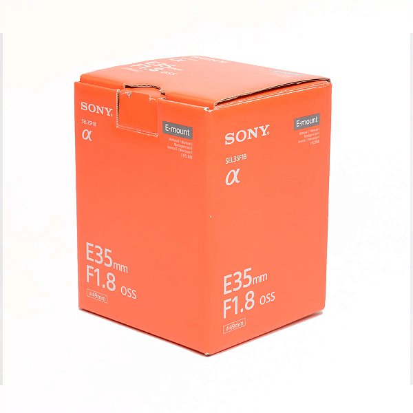 Box Caixa Embalagem Lente Sony 35mm f1.8 C Forro + Manuais