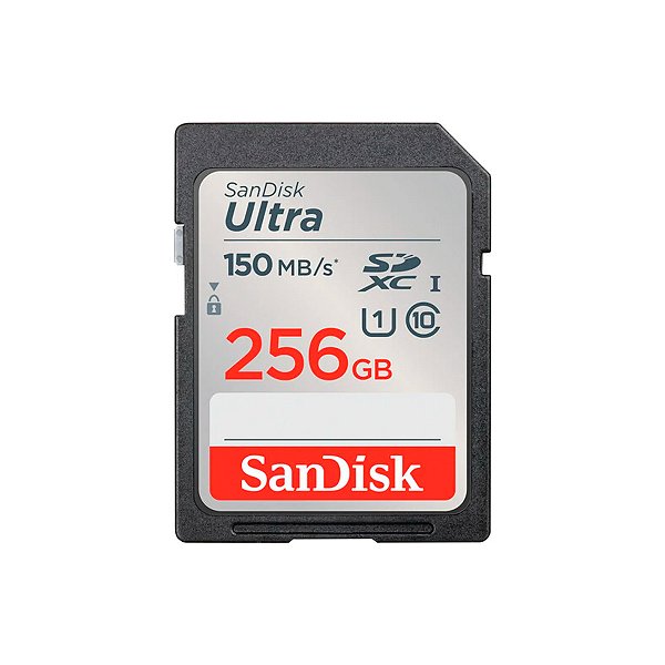 Cartão De Memória Sandisk SDXC Ultra 256gb 150mb/s Classe 10