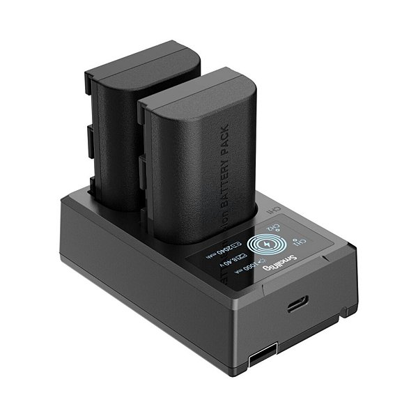 Carregador Duplo LP-E6NH + 2 baterias R, R5, R6, R7 Smallrig