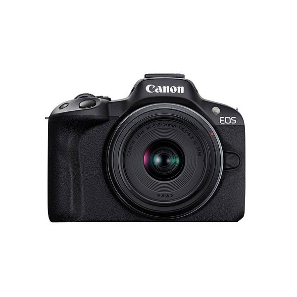 Câmera Canon EOS R50 + lente RF 18-45mm f/4.5-6.3 IS STM