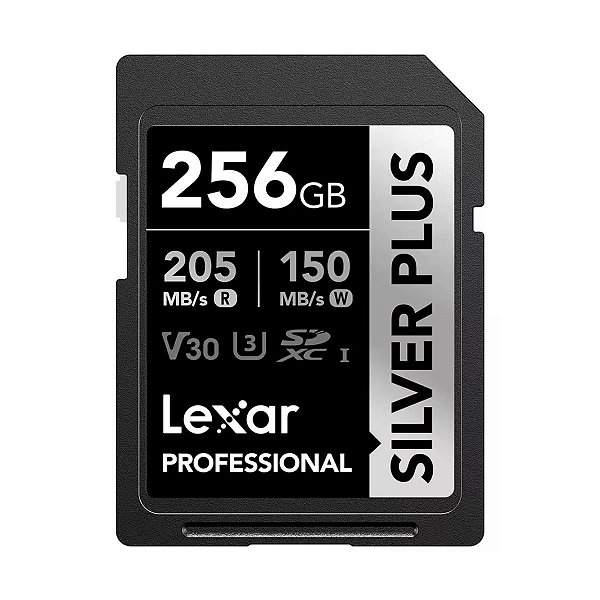Cartão de mémoria SDXC Lexar Profissional 256gb V30 205Mbs