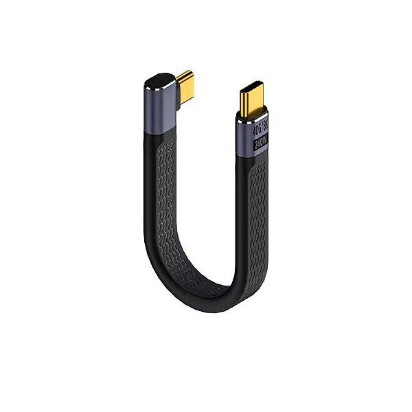 Cabo de Dados USB-C 4.0 Thunderbolt 40Gps 8k 240w 14cm
