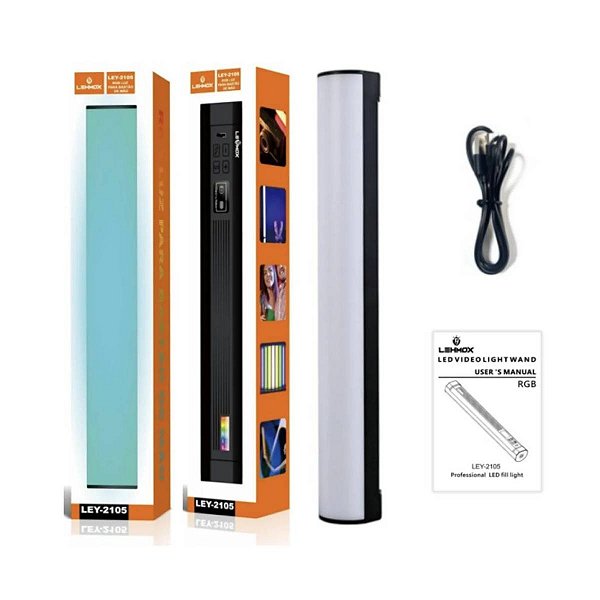 Bastão de mão Luz RGB 2000mAh Modelo Ley-2105