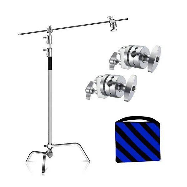 Tripé de Iluminação Aço Inox 3,30m Bolsa Cap Boom 5KG CS-330