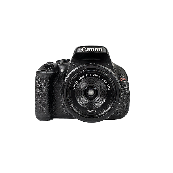 Câmera Canon T3i Seminova + Lente 24mm EF-S 24mm f/2.8 STM