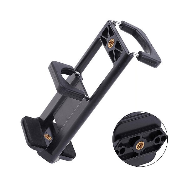 Suporte para Celular, Tablet ou iPad 2 em 1 Para Tripés  1/4