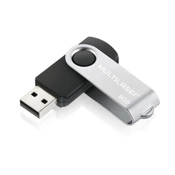 Pendrive Básico Twist Multilaser Preto Capacidade 8GB