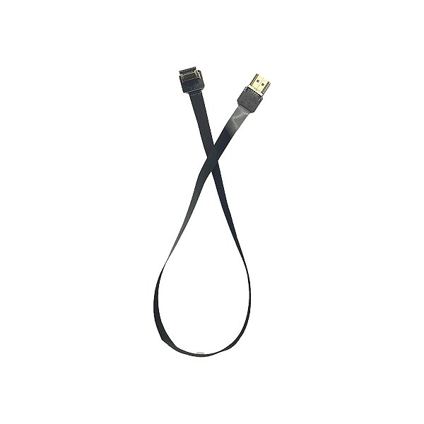 Cabo FPV 4k FullHD HDMI Para HDMI 90° Flat Leve 50CM Câmeras
