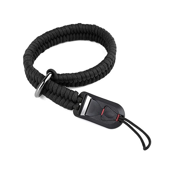 Alça De Punho Trançada Saque Rápido Para Câmera Preto 30cm