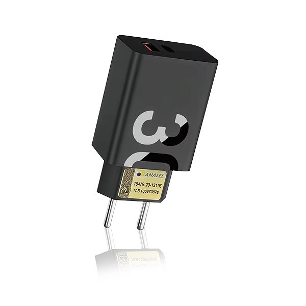 Carregador 30W LE-490 USB e Type-C + Cabo Type-C 1m Lehmox