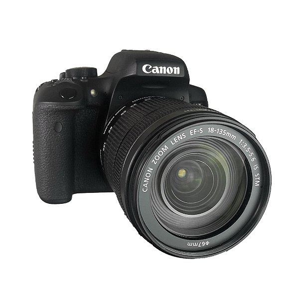 Câmera Canon T6i + Lente Canon 18-135mm Seminova