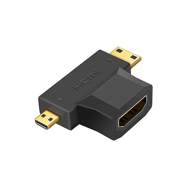 Adaptador Hdmi Femea P/Mini Hdmi-Micro Hdmi Macho LE-5536