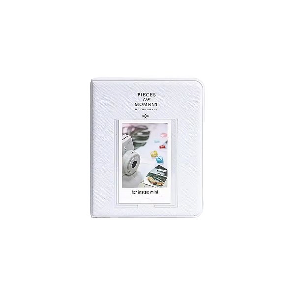 Álbum Instax Mini Polar 64 Fotos de Couro - Branco