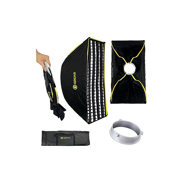 Softbox Greika Bowens Dims 60x90cm C/Grid  + Bolsa