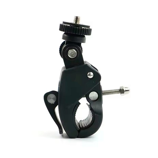 Garra Suporte Adaptador Com Rosca 1/4 Para Tripé Guidão Bike Moto