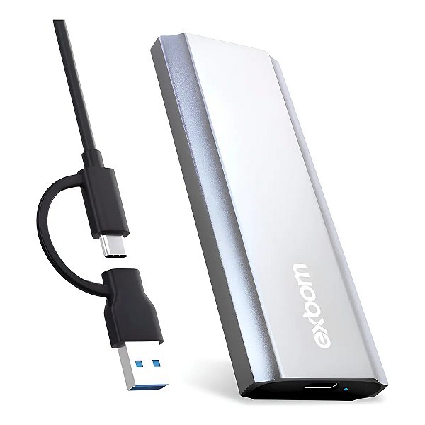 SSD M.2 Externo Portátil Exbom 1TB USB-C 3.1 1050MB/s