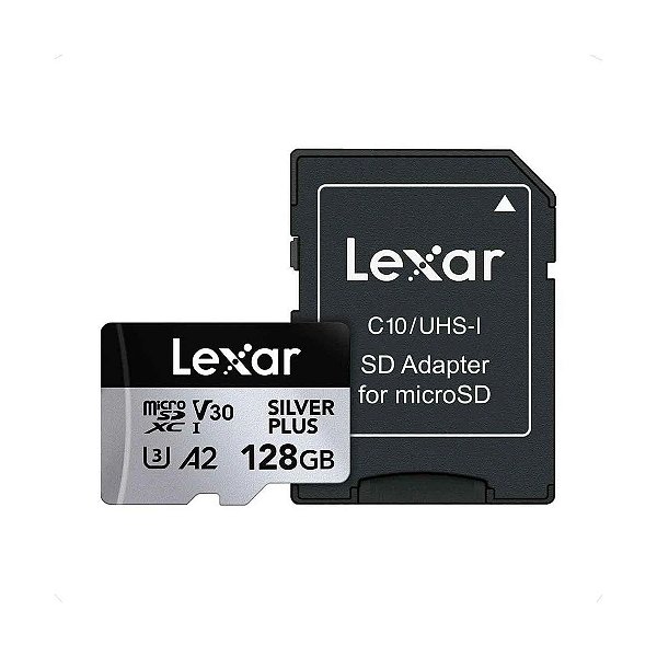 Cartão de Memória Lexar  Silver Plus 128GB microSDXC 205MB/s