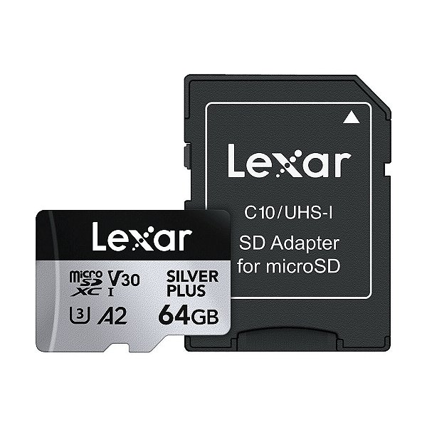 Cartão de Memória Lexar Silver Plus 64GB microSDXC 205MB/s