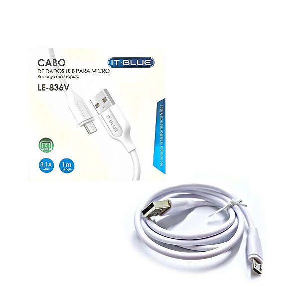 Cabo De Dados USB P / Micro Usb 1 metro IT BLUE LE-836V