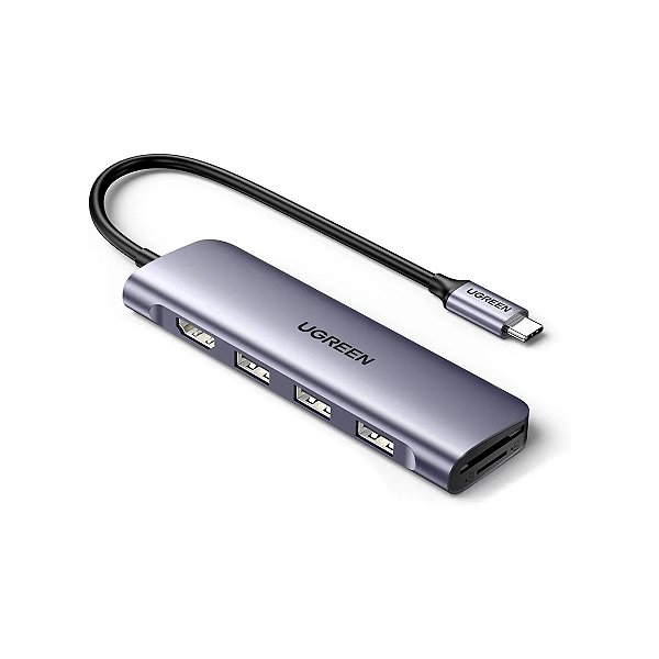 Hub Adaptador Usb-c Multifuncional Ugreen 6 Em 1 HDMI 4K