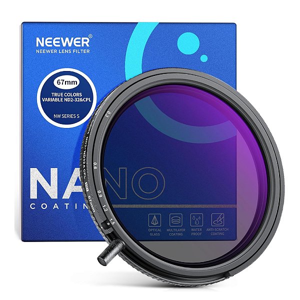 Filtro Celular 67mm True Color ND Variável e CPL - Neewer