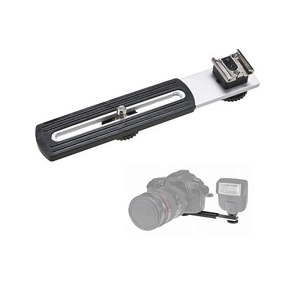 Suporte De Flash Lateral 1/4 Universal Deslizante Ajustável