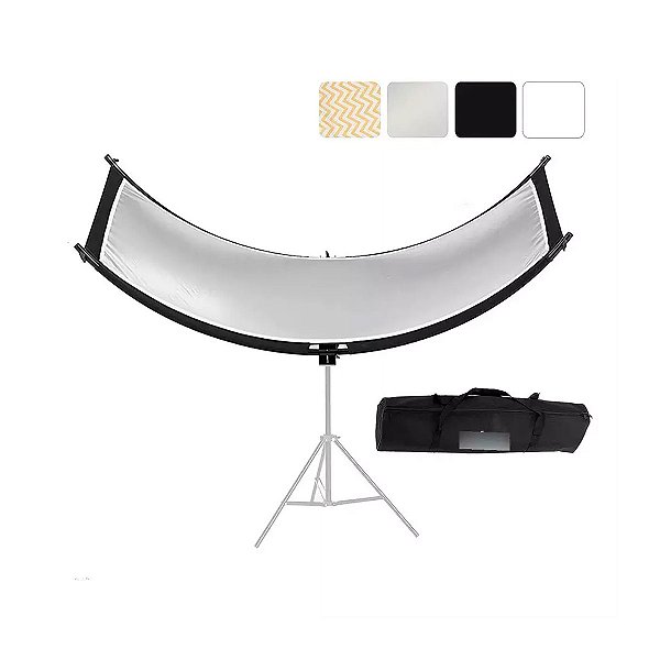 Rebatedor Fotográfico Curvo Clamshell 60x180cm 4 em 1 Greika