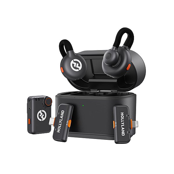 Microfone Lapela Duplo Sem Fio Lark M2s Ultimate Combo